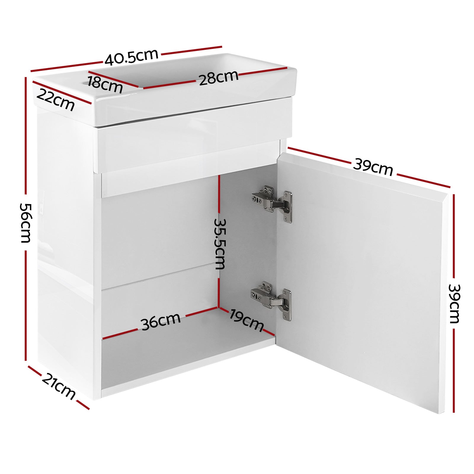Cefito 400mm Vanity Unit with Basin White