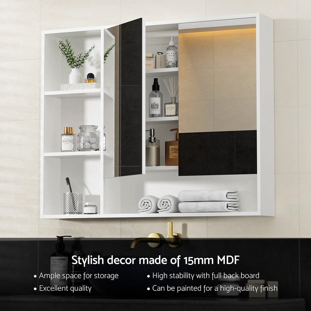 Cefito 100CM Vanity Mirror Cabinet Wall Mounted Storage White