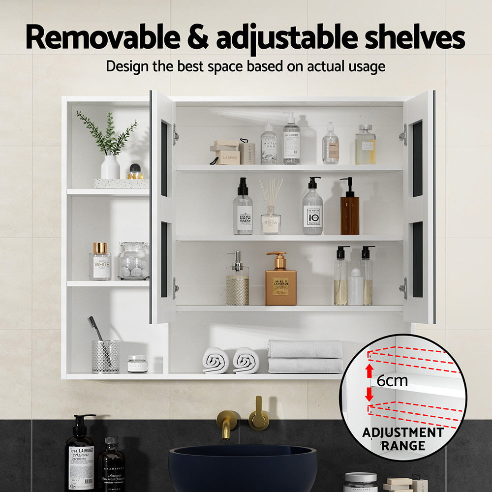 Cefito 100CM Vanity Mirror Cabinet Wall Mounted Storage White