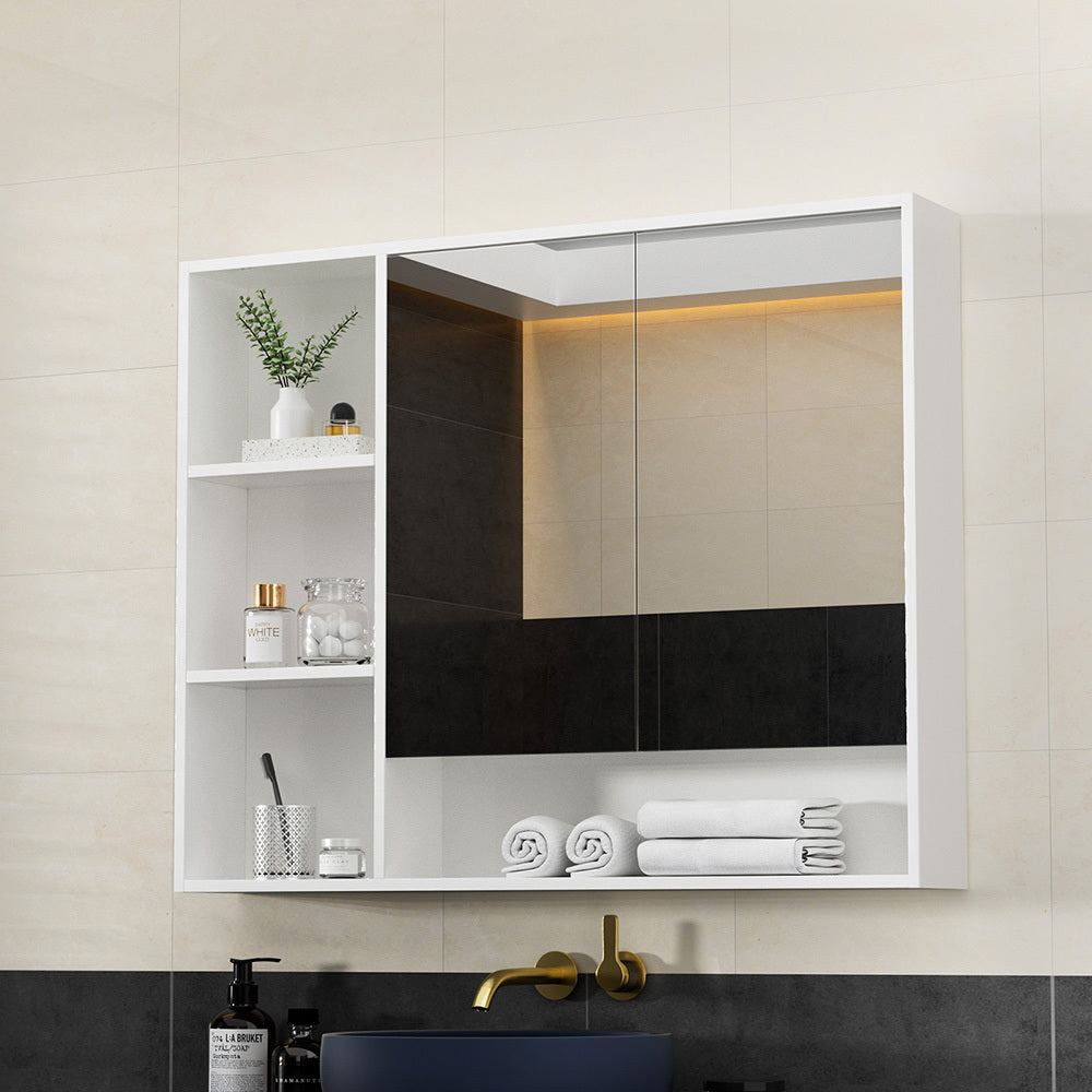 Cefito 100CM Vanity Mirror Cabinet Wall Mounted Storage White