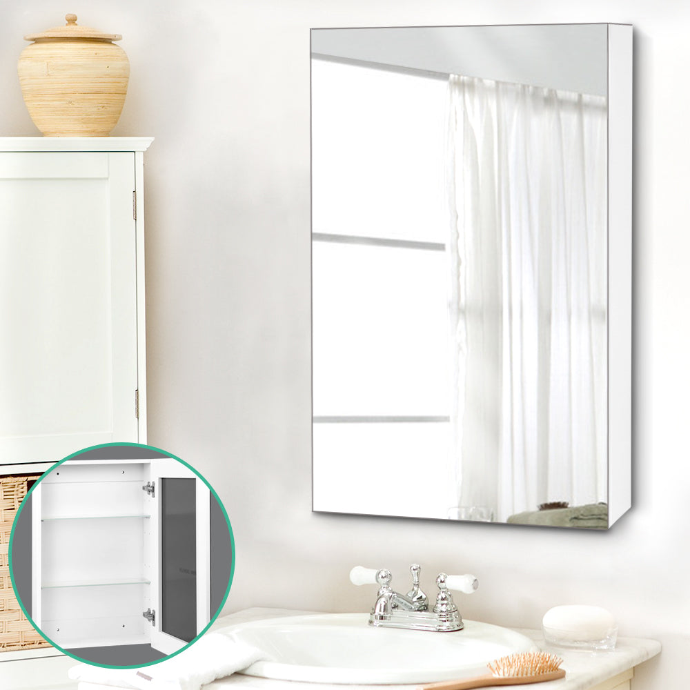 Cefito Bathroom Mirror Cabinet 450x720mm White High Gloss MDF