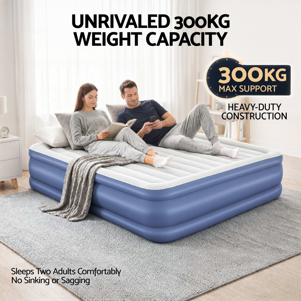 Bestway King Air Mattress with Built-in Pump, 56cm