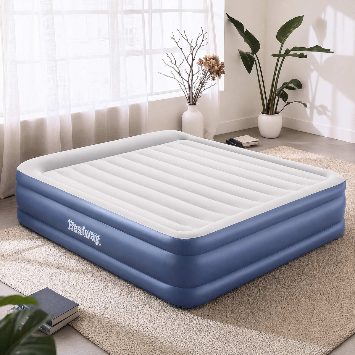 Bestway King Air Mattress with Built-in Pump, 56cm