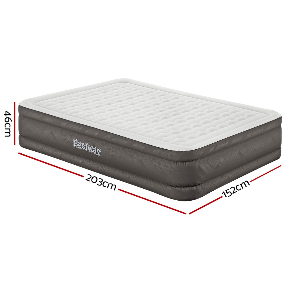 Comfort Quest Queen Air Mattress Inflatable Bed 46cm Grey