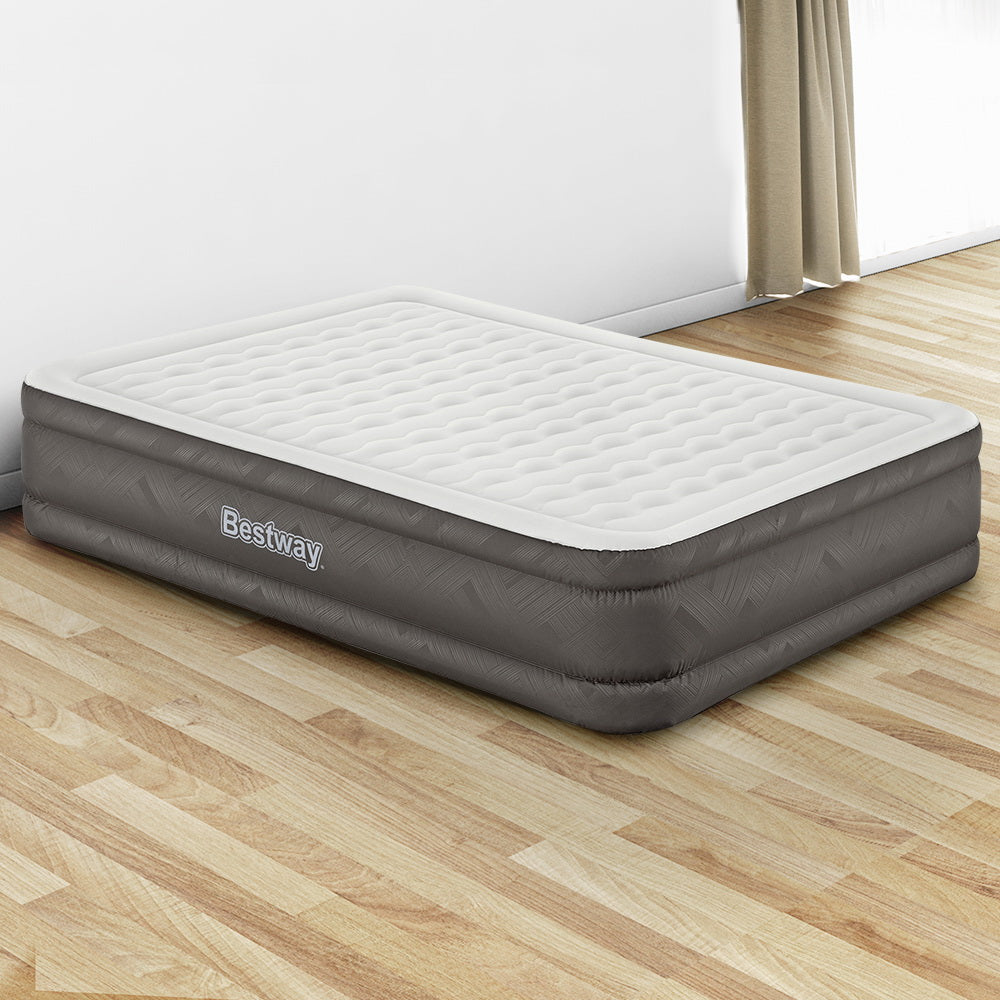 Comfort Quest Queen Air Mattress Inflatable Bed 46cm Grey