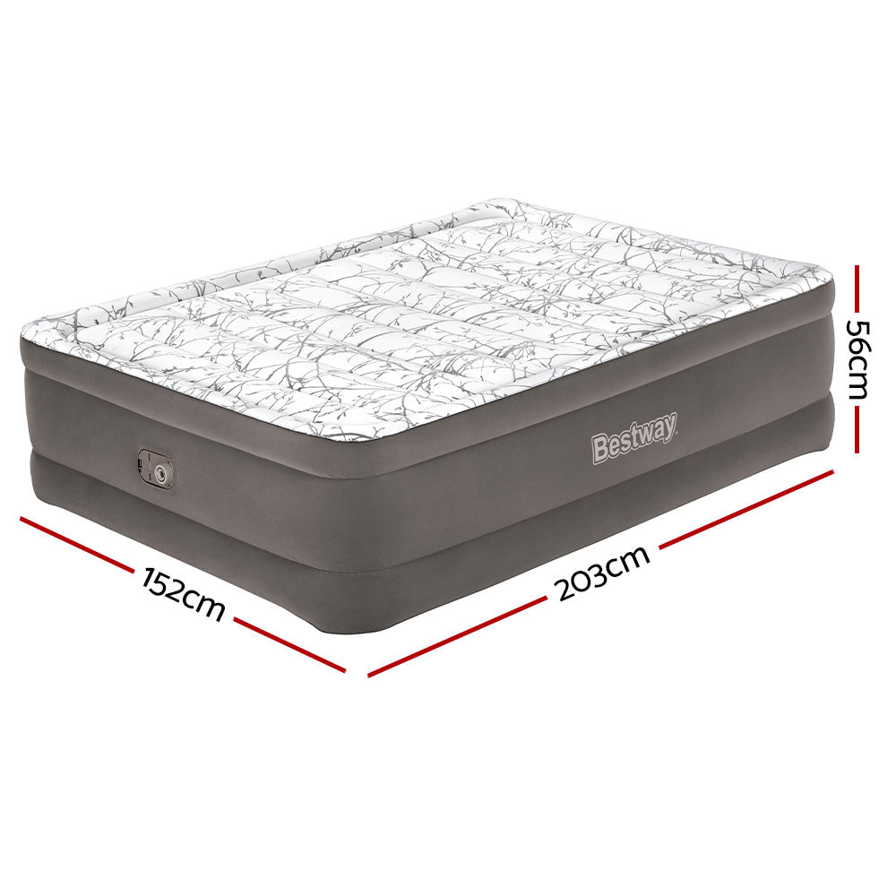 Bestway Queen Air Mattress Inflatable Bed 56cm Grey