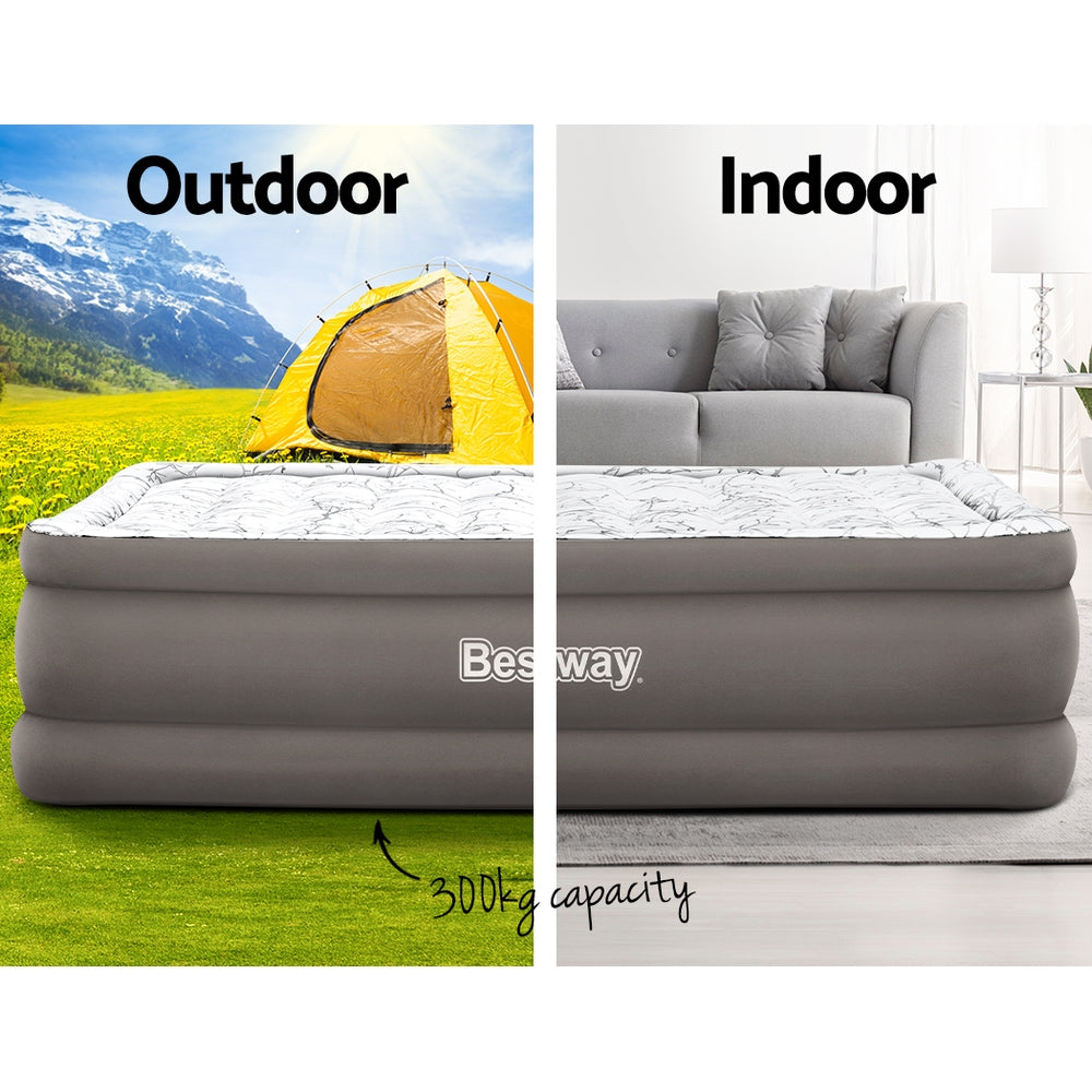 Bestway Queen Air Mattress Inflatable Bed 56cm Grey