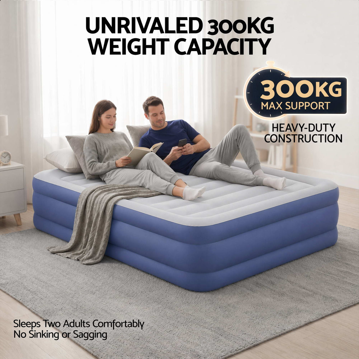 Bestway Queen Air Mattress with Built-in Pump 61cm