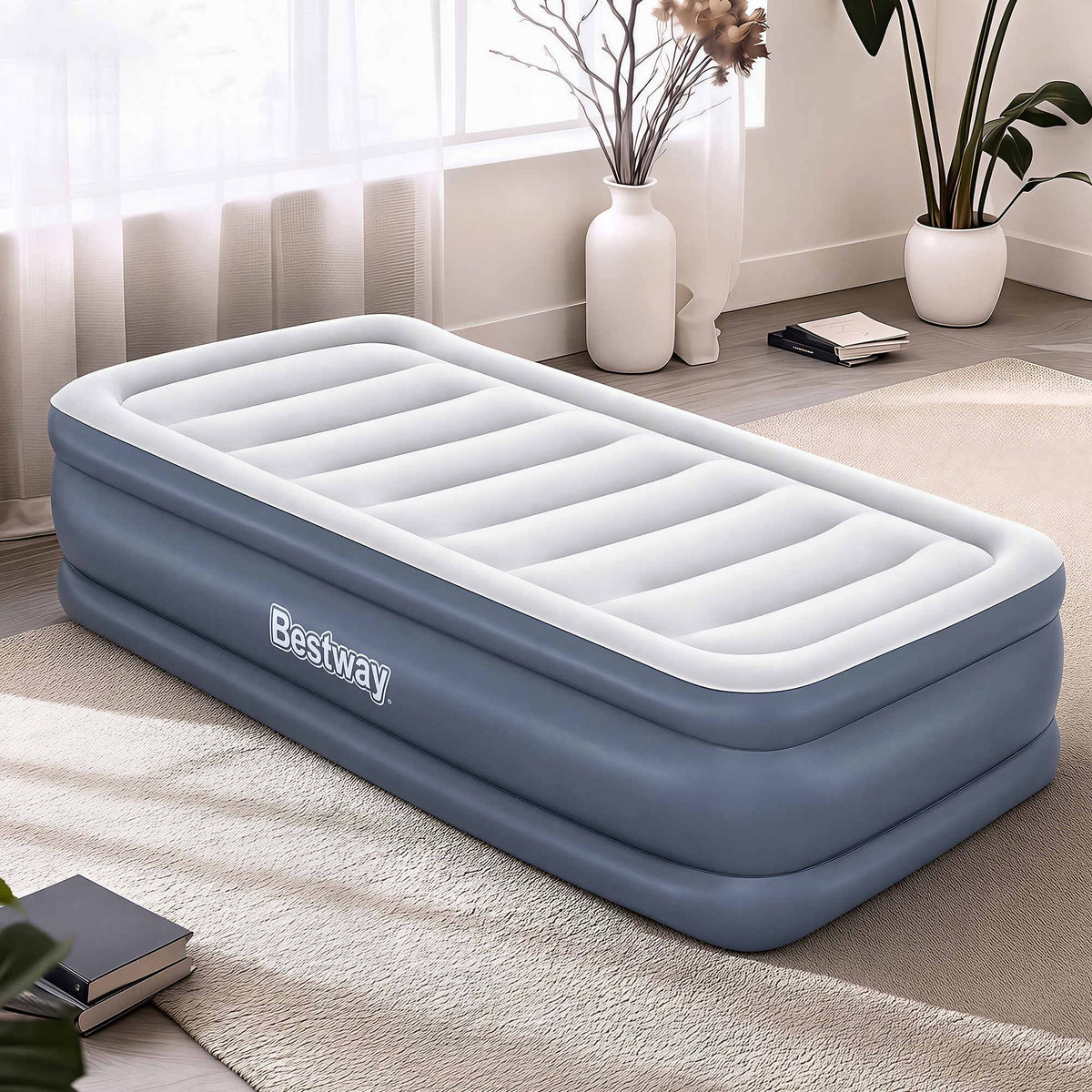 Bestway Single Air Mattress with Built-in Pump 51cm