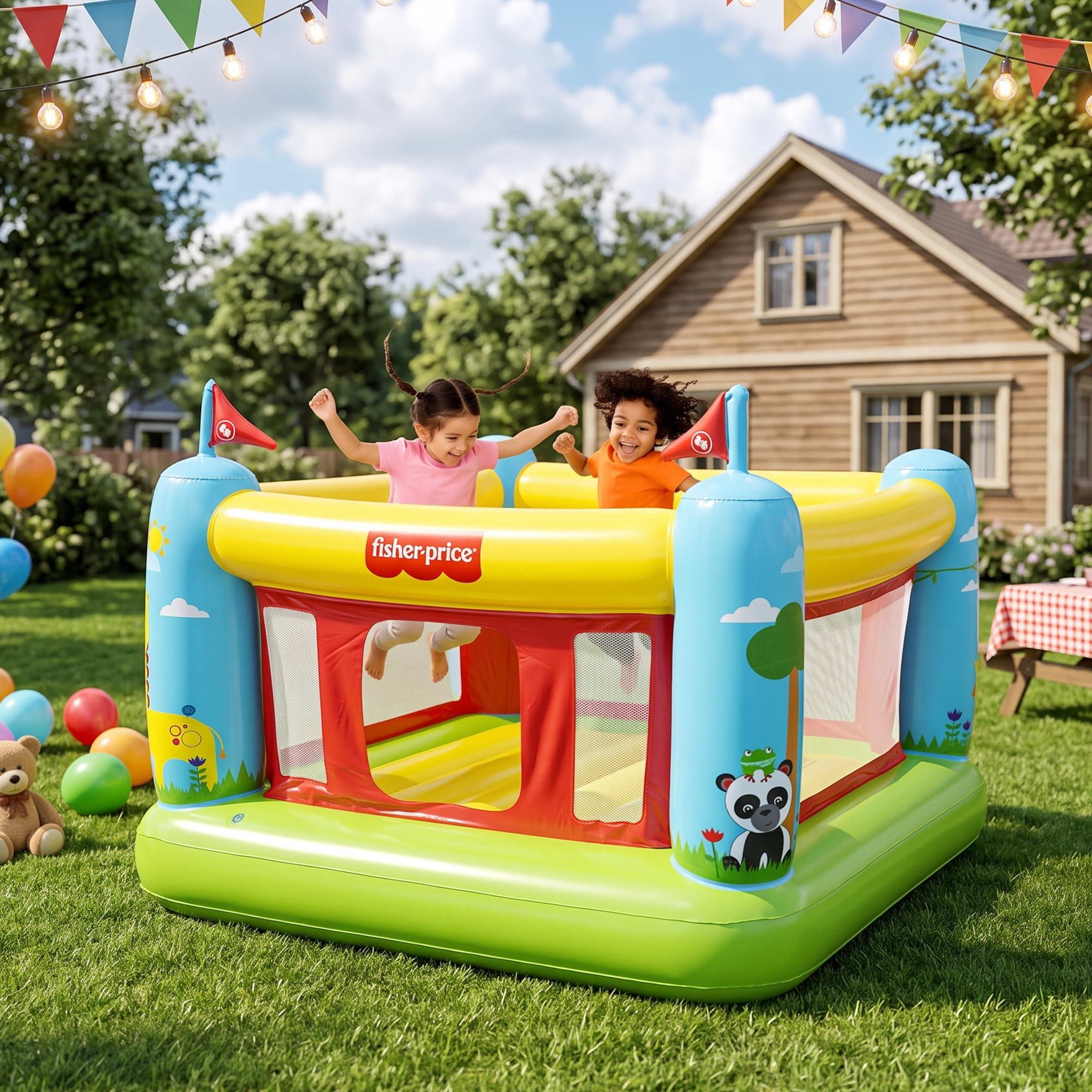 Bestway Kids Inflatable Jumping Castle Trampoline House 173cmx175cmx135cm