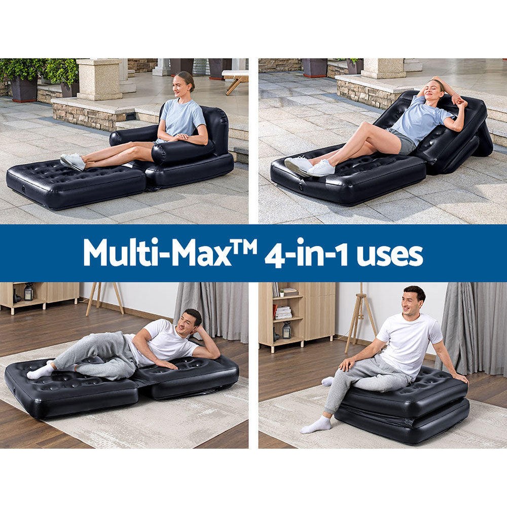 Bestway Inflatable Air Lounger 4-in-1 Black PVC