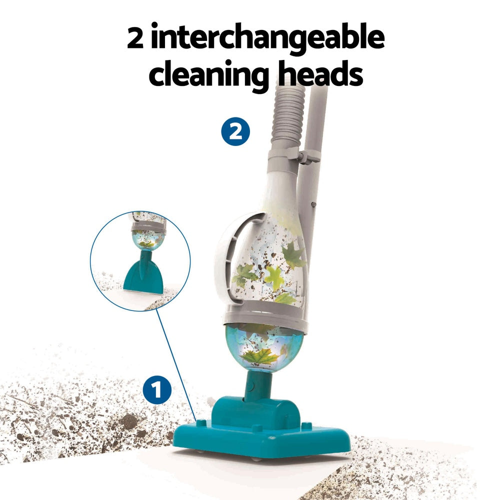 AquaPristine Pool Vacuum 6m Hose 1.9m Aluminium Pole 2 Cleaning Heads