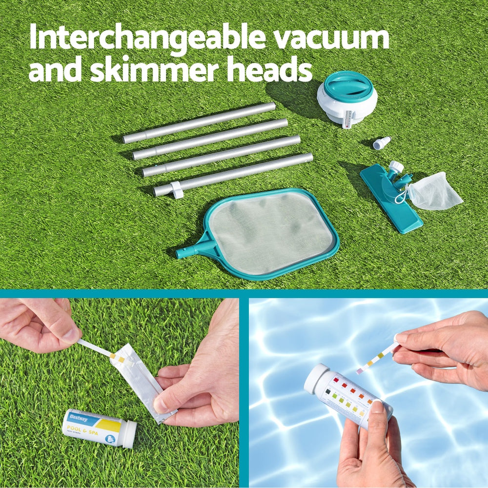 Bestway Pool Maintenance Kit Cleaner Vacuum Dispenser Thermometer