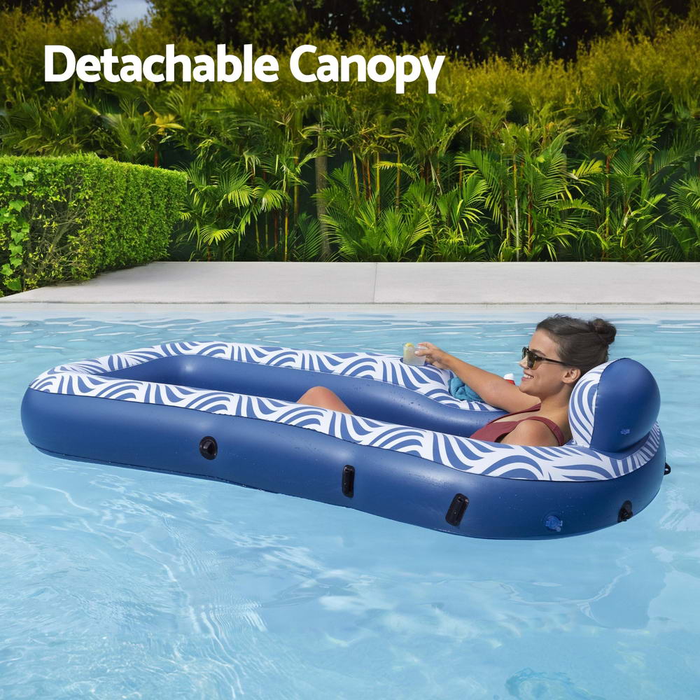 Removable Sunshade Inflatable Pool Lounge with Cup Holder – Bestway