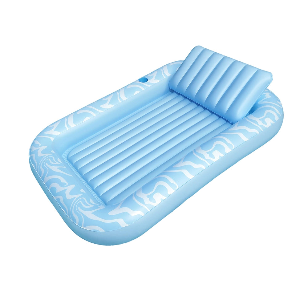 Bestway Inflatable Pool Lounger Chair Pillow Cup Holder 203x137cm