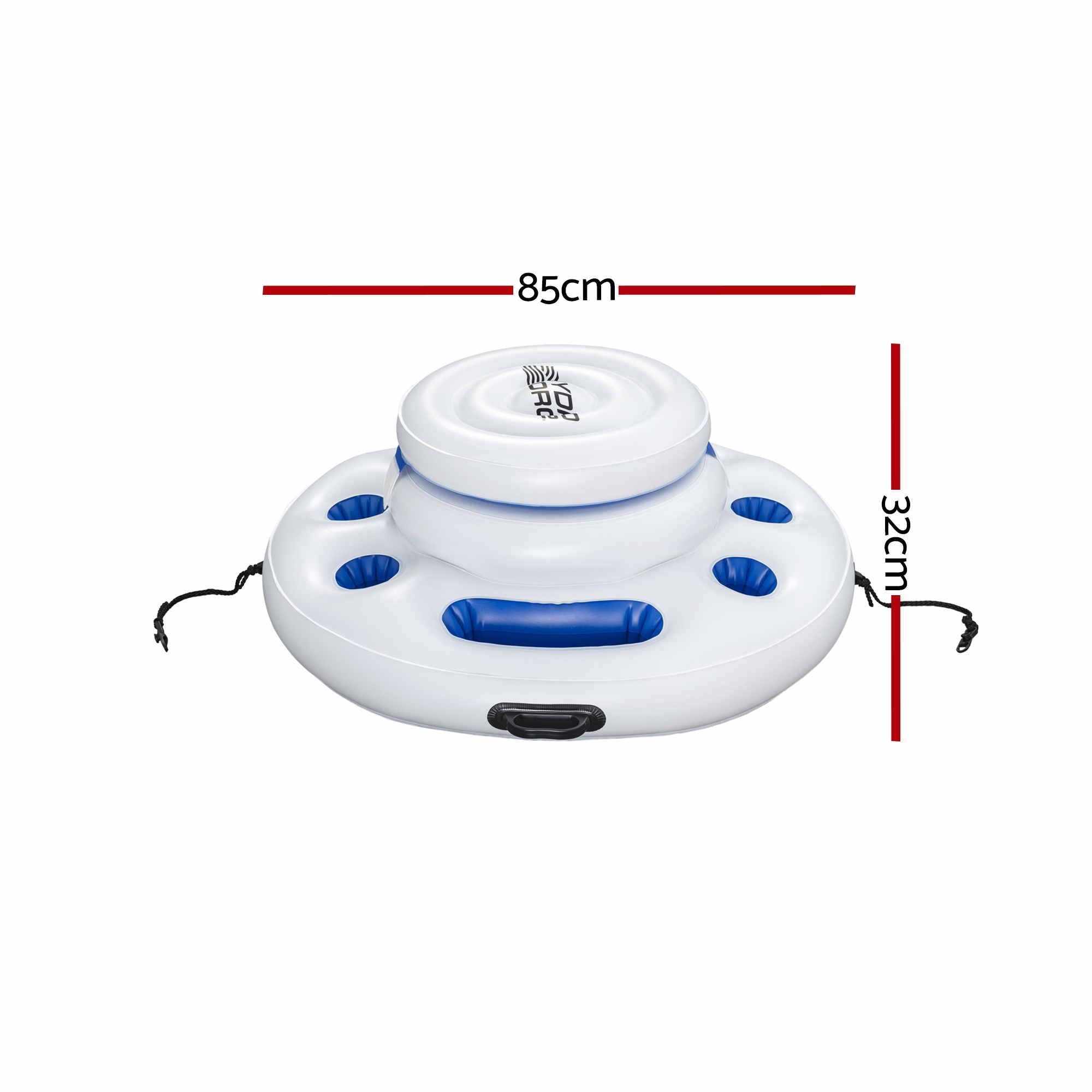 Bestway Inflatable Floating Cooler with Cup Holders for Pool Holds 24 Cans