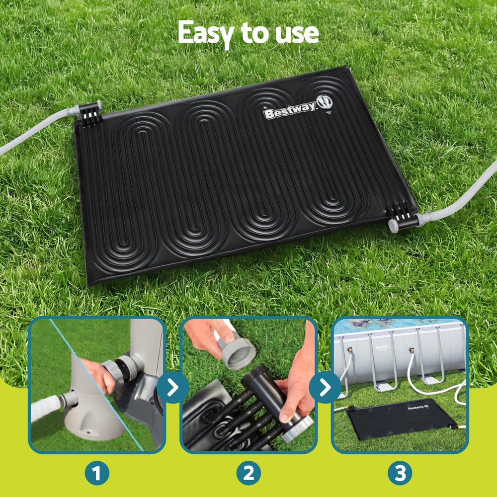 Bestway 110x171cm Solar Pool Heater Pad Black