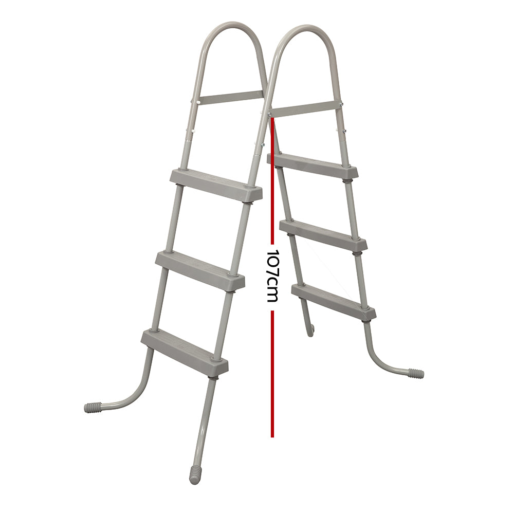 Bestway 107cm Above Ground Pool Ladder Removable Steps Grey
