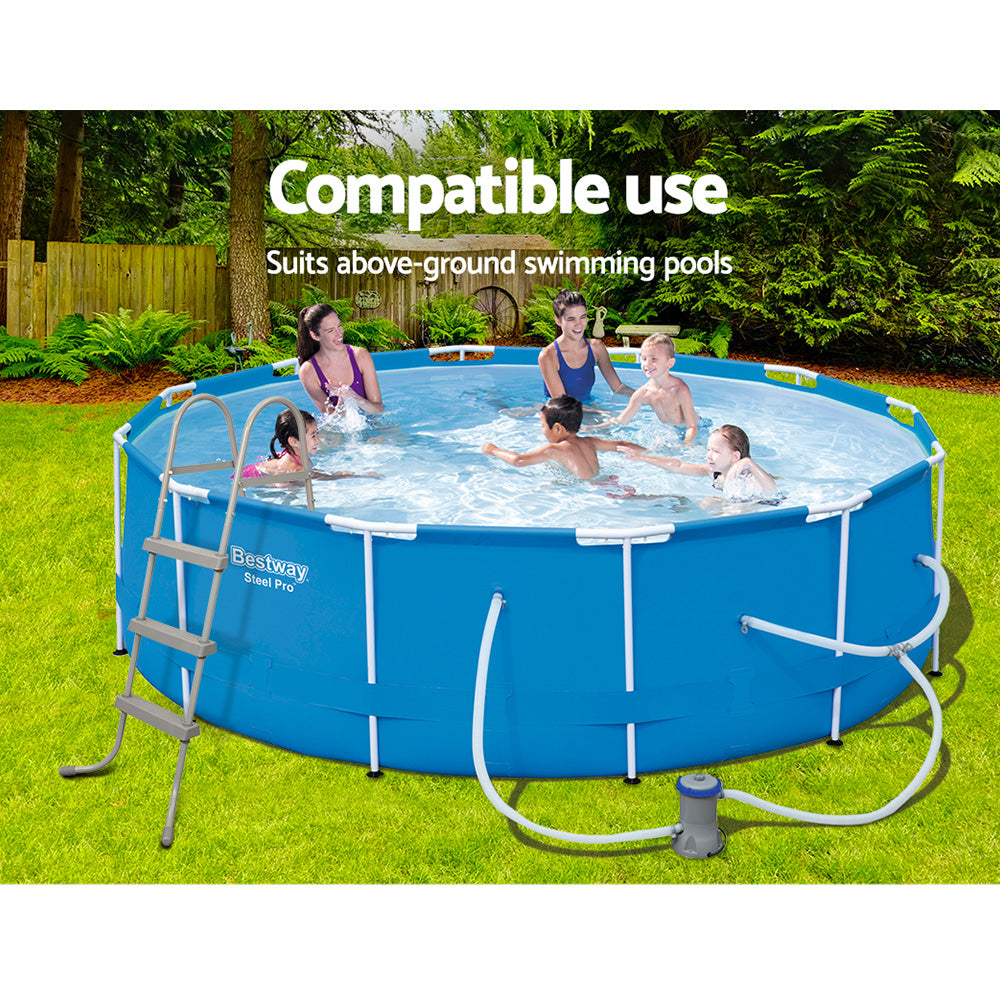 Bestway 107cm Above Ground Pool Ladder Removable Steps Grey
