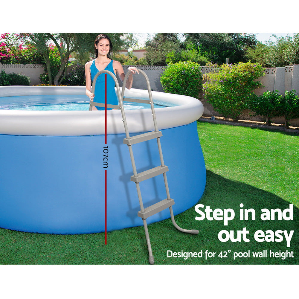 Bestway 107cm Above Ground Pool Ladder Removable Steps Grey