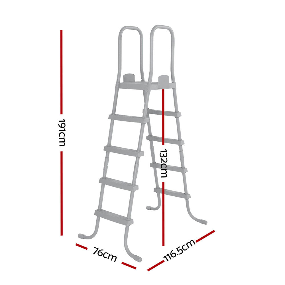 Bestway 195cm Pool Ladder Removable Steps Grey