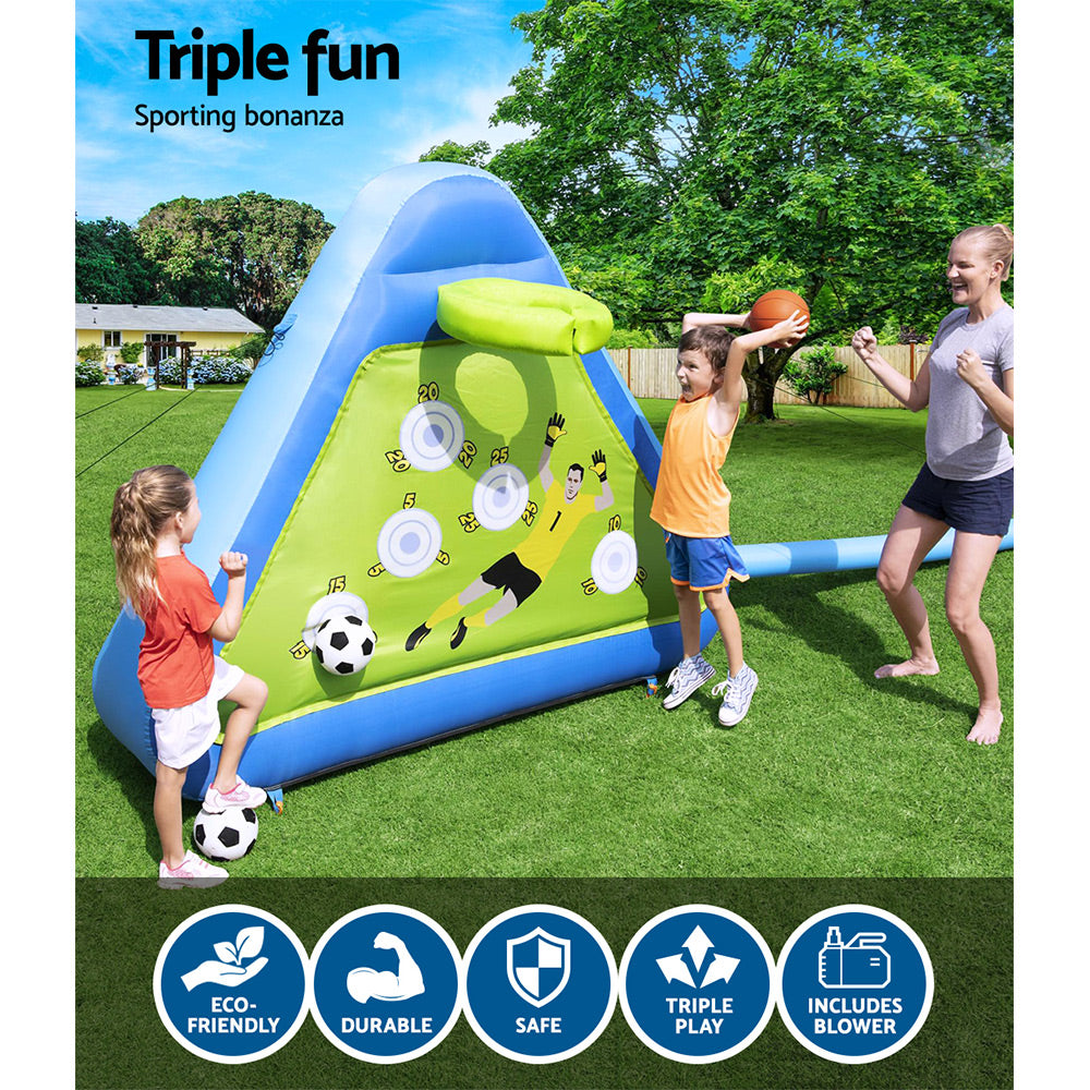 Triple Play Inflatable Sports Board 225cm Kids Outdoor Basketball Soccer Baseball