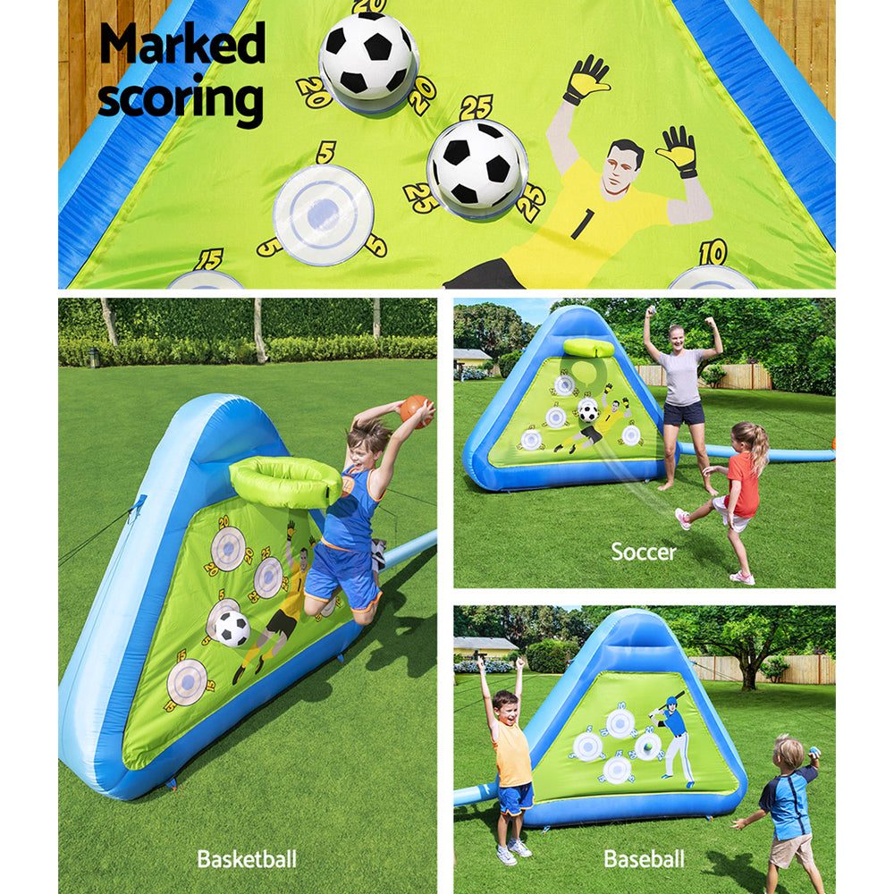 Triple Play Inflatable Sports Board 225cm Kids Outdoor Basketball Soccer Baseball