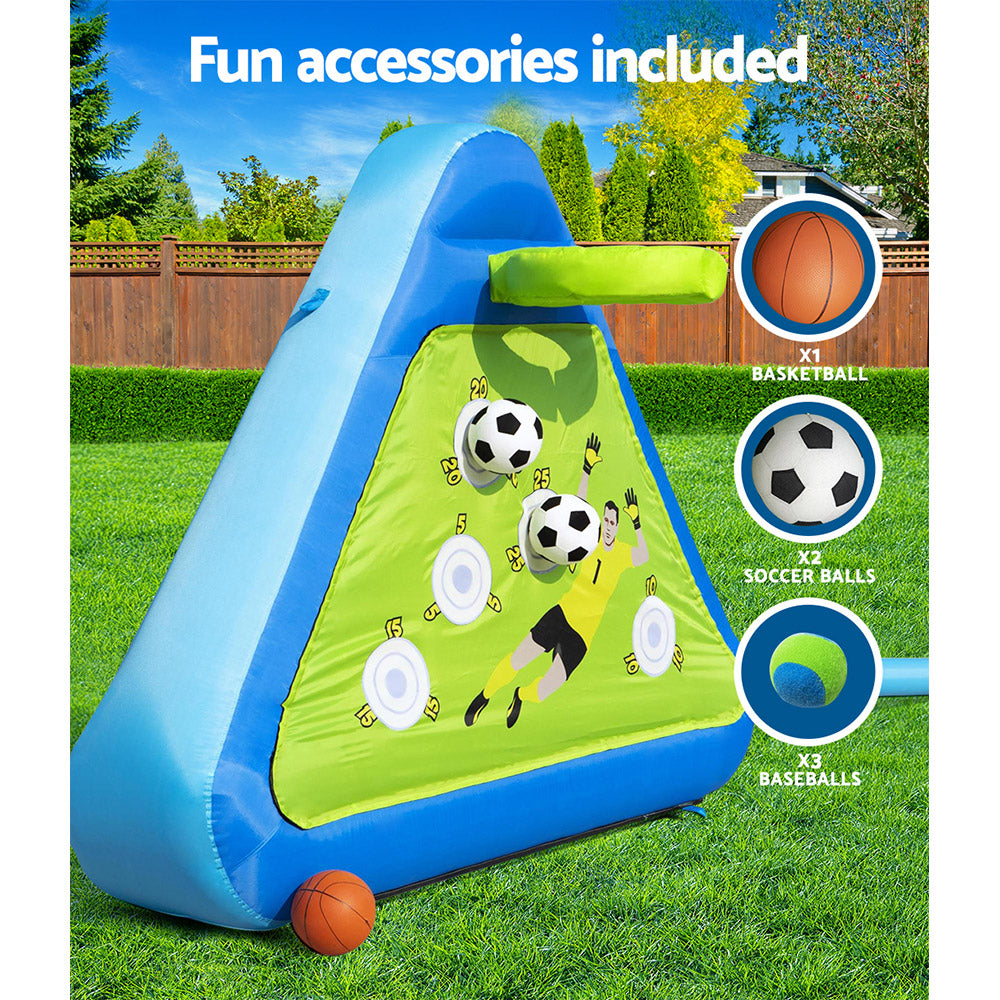 Triple Play Inflatable Sports Board 225cm Kids Outdoor Basketball Soccer Baseball