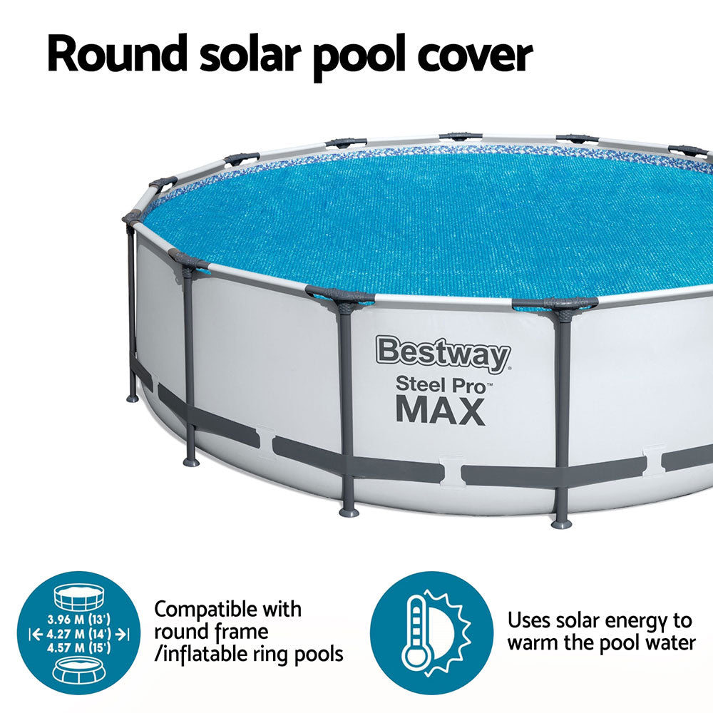 Bestway Pool Cover Solar Fits 4.17m Round Above Ground Swimming Pool Blanket