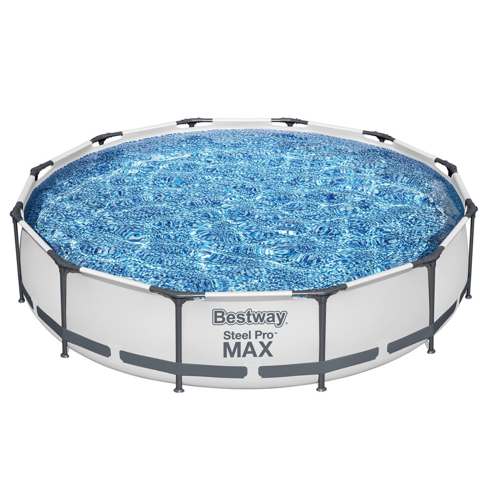 Bestway 366x76cm Round Steel Frame Pool with Filter Pump White