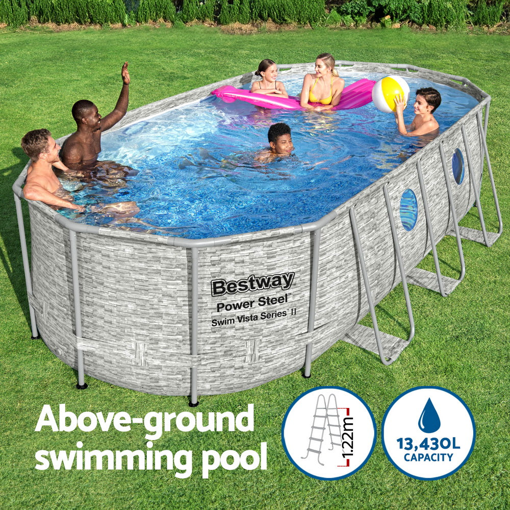 Rust-Resistant Steel Frame Pool 549x274x122cm Set - Bestway