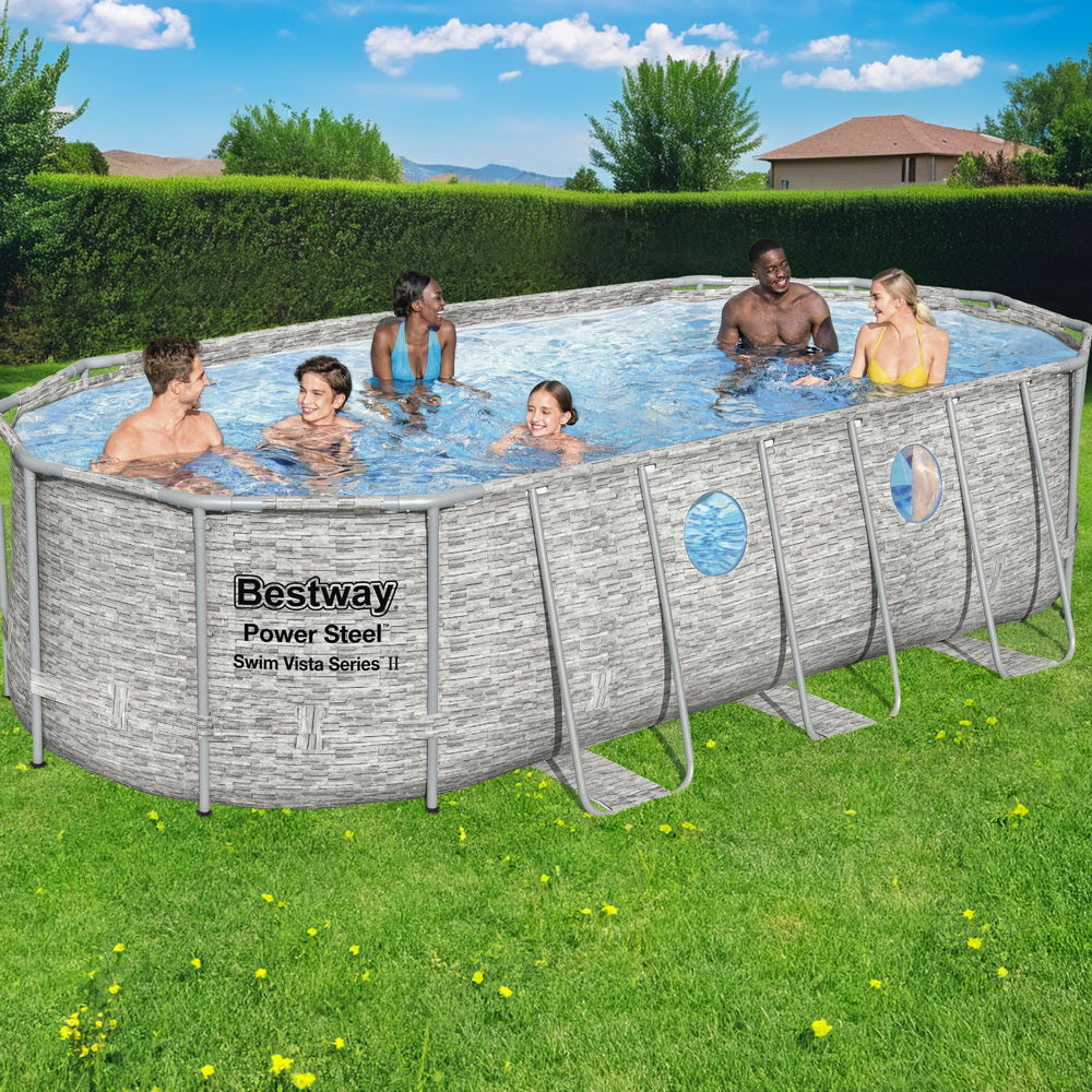 Rust-Resistant Steel Frame Pool 549x274x122cm Set - Bestway