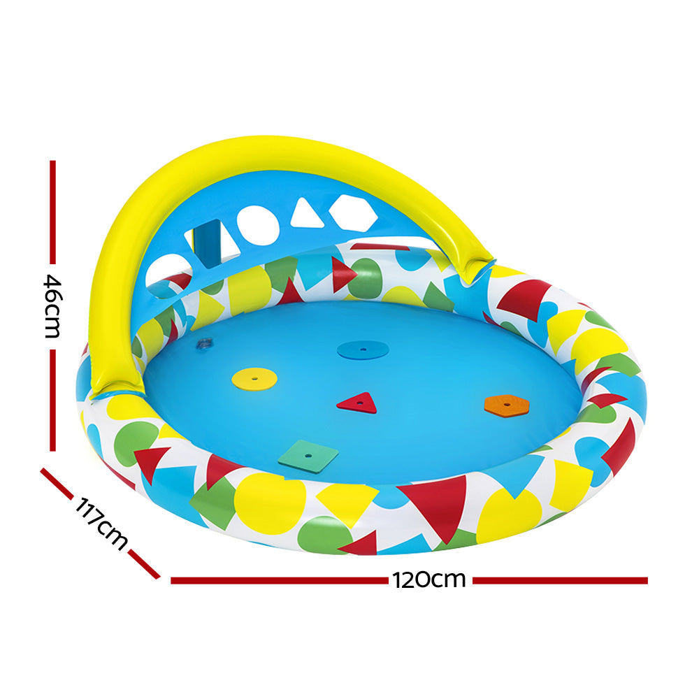 Bestway Kids Inflatable Pool 120x117x46cm Play Swimming Pool with Canopy