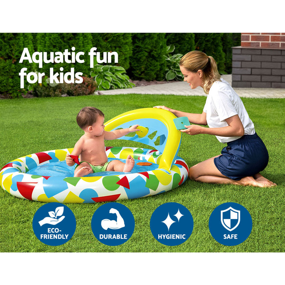 Bestway Kids Inflatable Pool 120x117x46cm Play Swimming Pool with Canopy