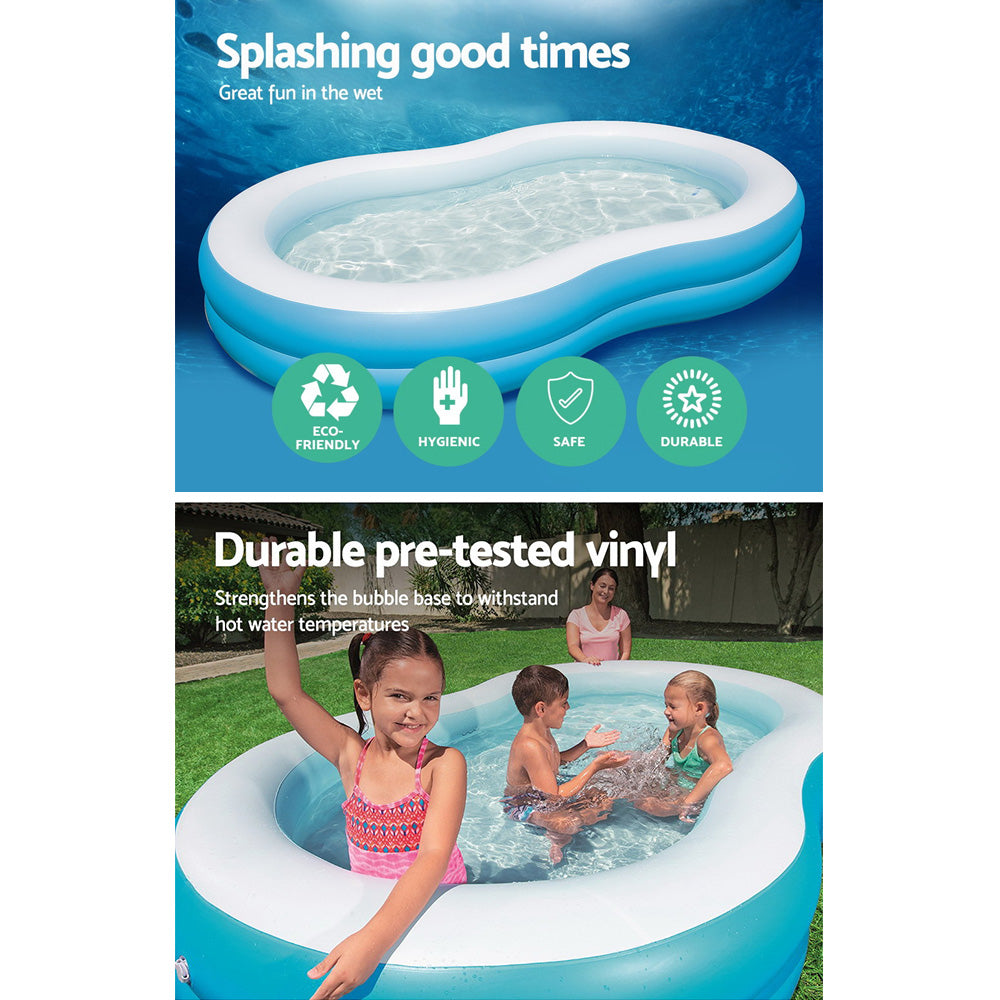 Bestway Kids Inflatable Pool 262x157x46cm Above-Ground 544L