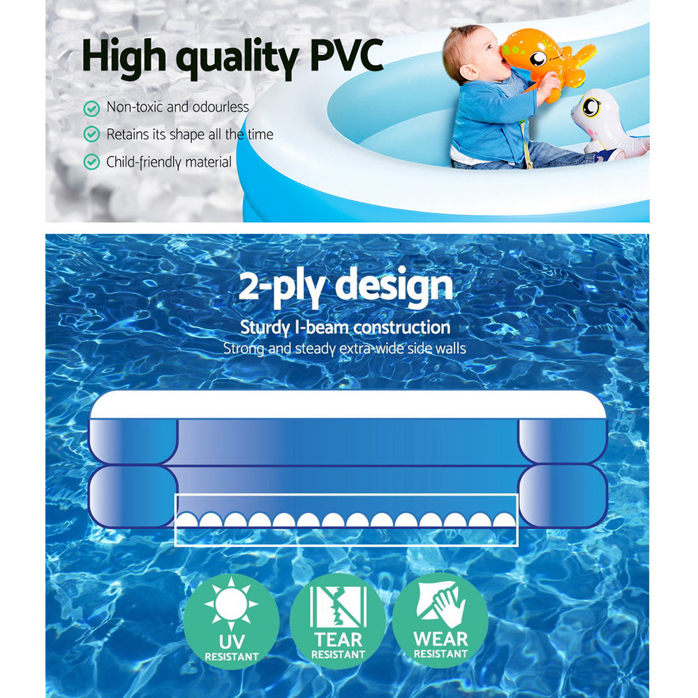 Bestway Kids Inflatable Pool 262x157x46cm Above-Ground 544L