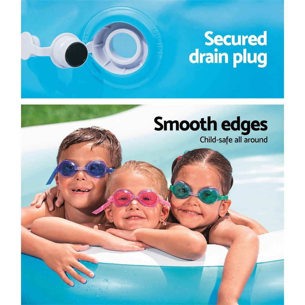 Bestway Kids Inflatable Pool 262x157x46cm Above-Ground 544L