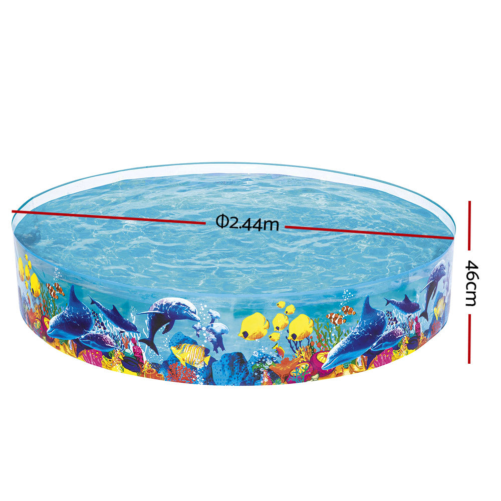 Bestway 244x46cm Kids Round Rigid Pool Undersea Design
