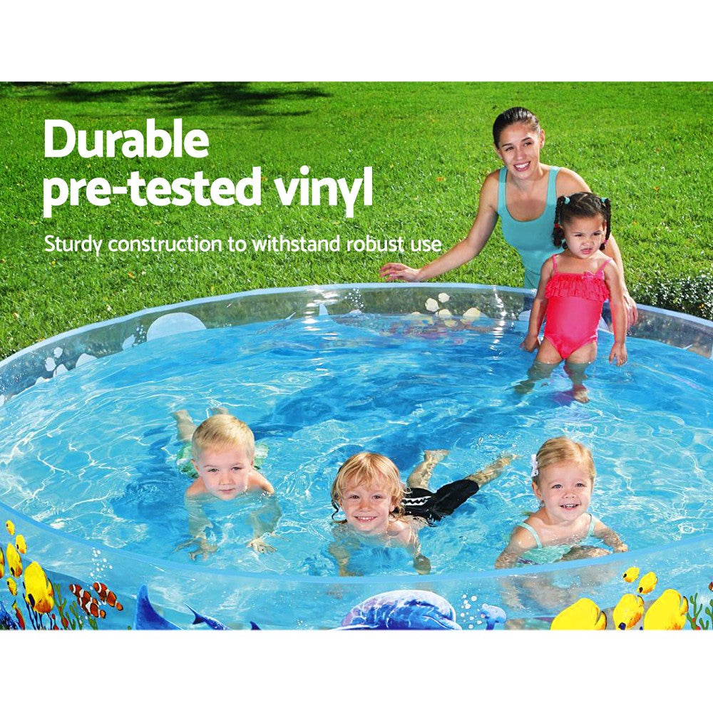 Bestway 244x46cm Kids Round Rigid Pool Undersea Design