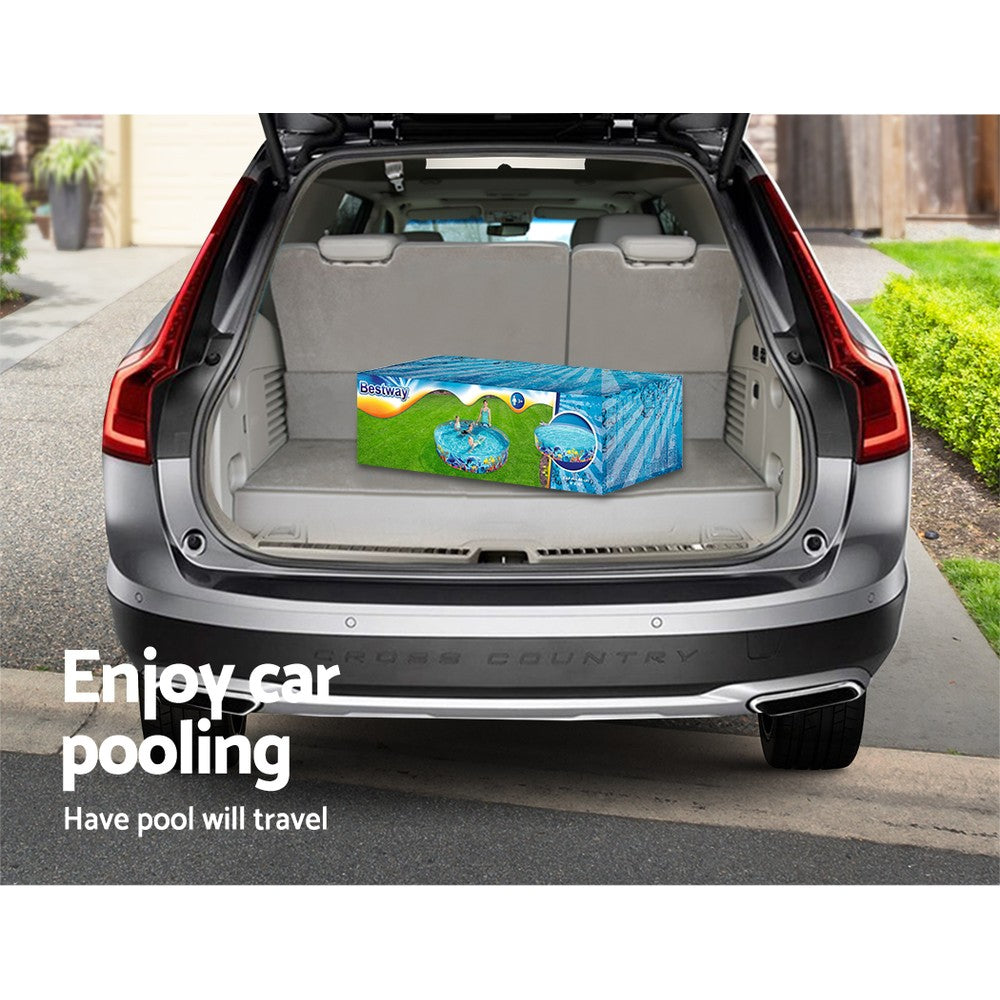 Bestway 244x46cm Kids Round Rigid Pool Undersea Design
