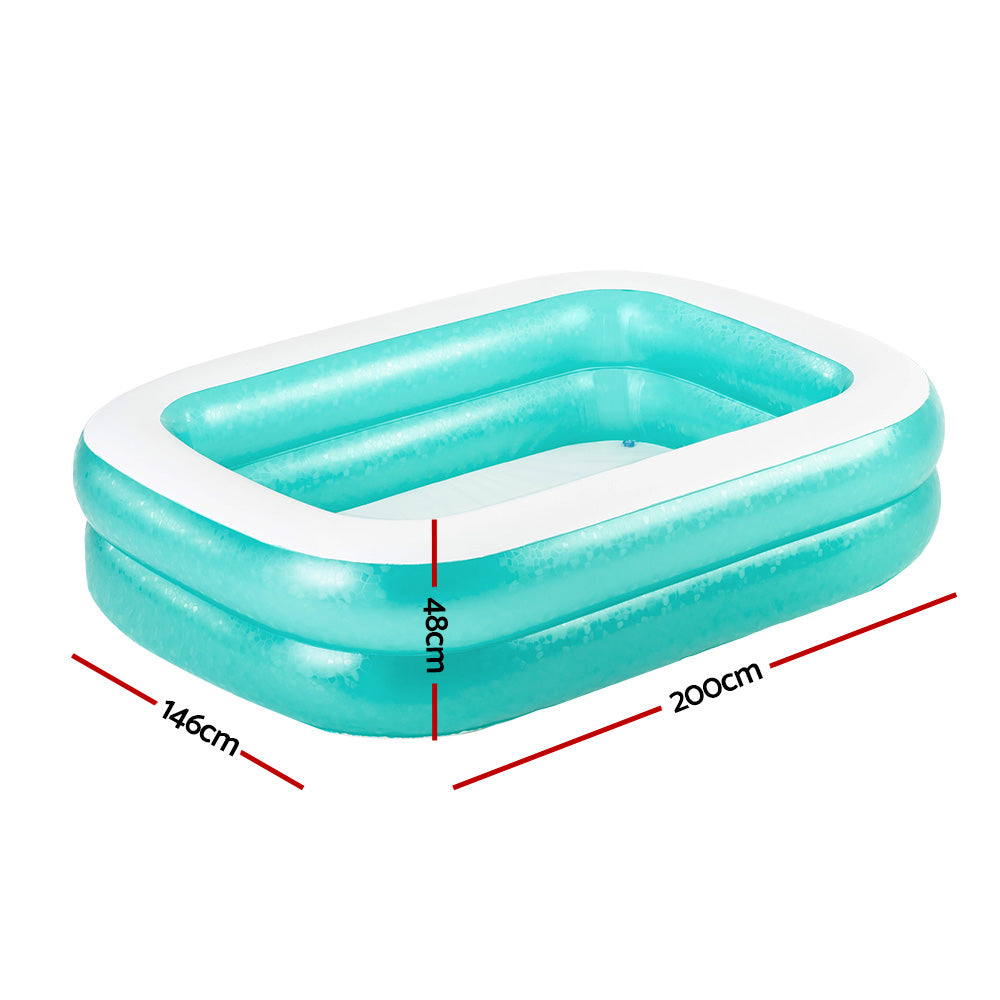 Bestway 450L Kids Inflatable Pool Rectangular Blue