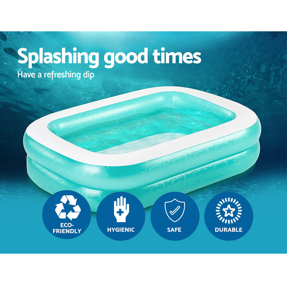 Bestway 450L Kids Inflatable Pool Rectangular Blue