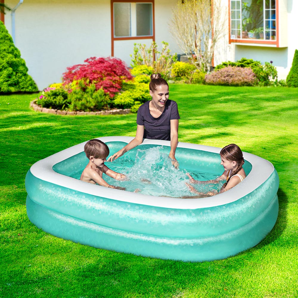 Bestway 450L Kids Inflatable Pool Rectangular Blue