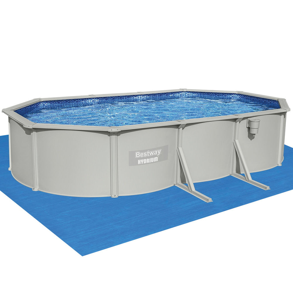 Hydrium 610x366cm Steel Frame Round Pool Set Grey