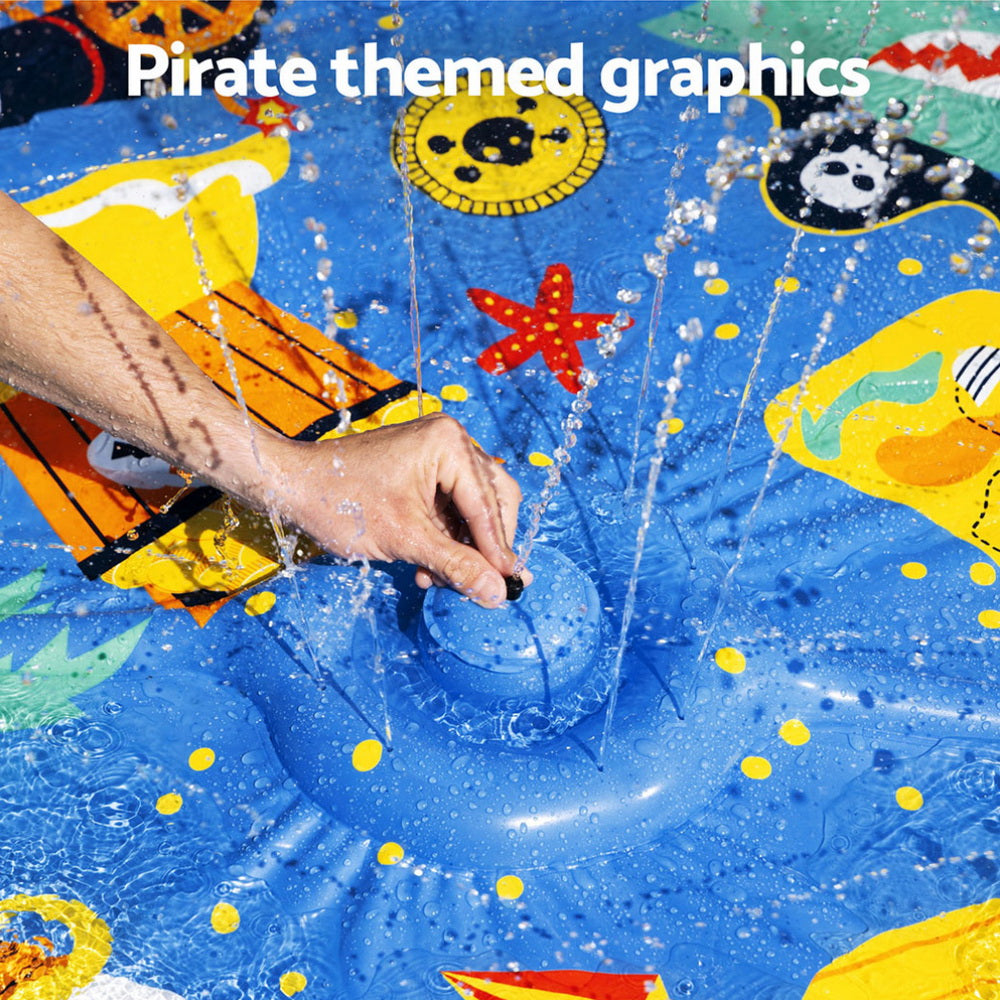 Bestway 170cm x 140cm Kids Pirate Splash Pad Pool Sprinkler Mat
