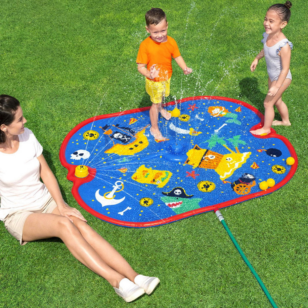 Bestway 170cm x 140cm Kids Pirate Splash Pad Pool Sprinkler Mat