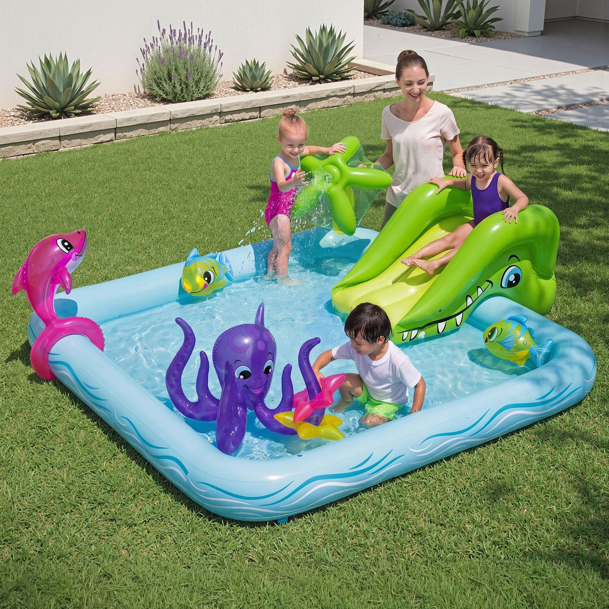 Bestway Kids Play Pool 239x206x86cm Inflatable Above Ground 308L