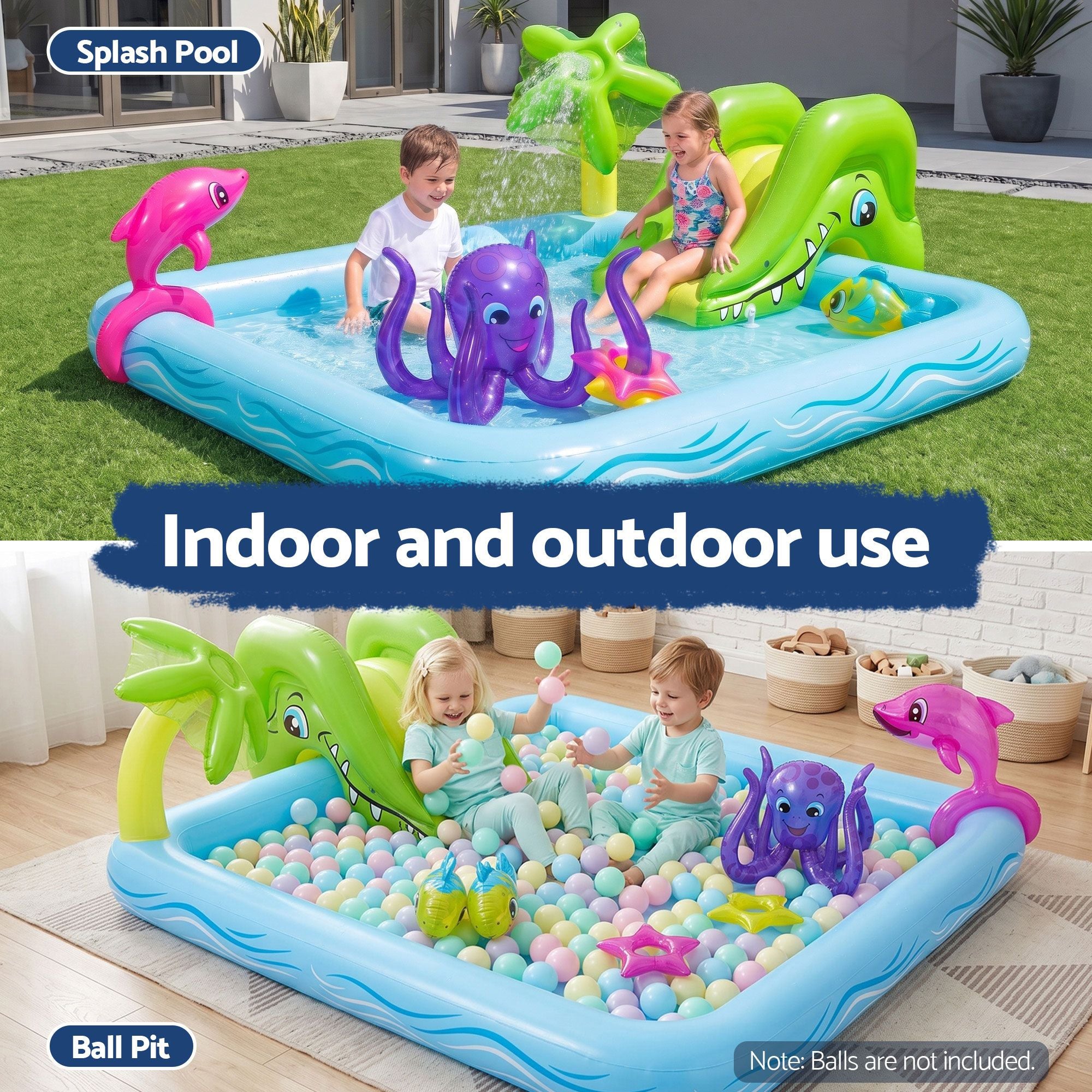 Bestway Kids Pool 239x206x86cm Inflatable Above Ground Play Pools 308L