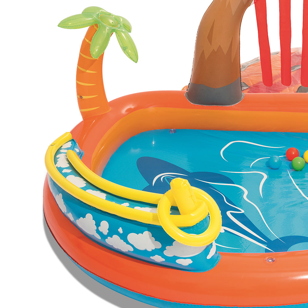 Lava Lagoon Kids Inflatable Pool Play Centre 265cm with Slide and Water Games