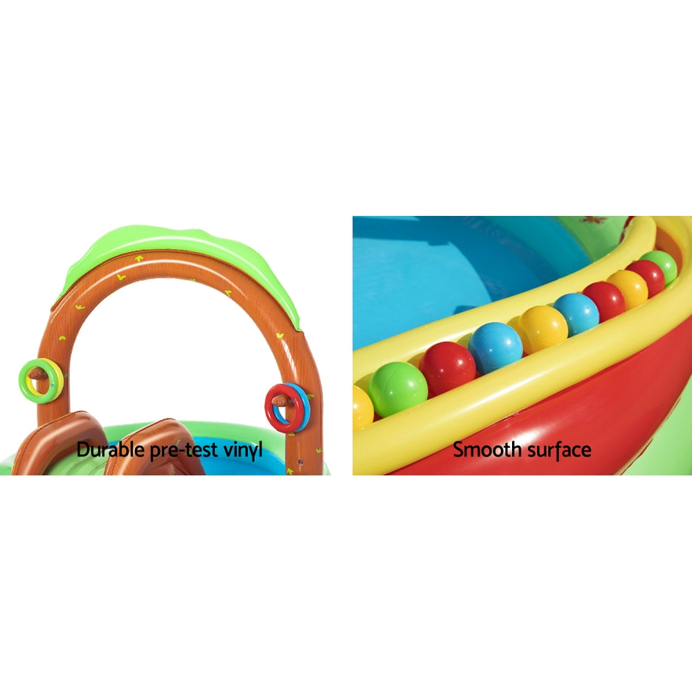 Friendly Woods Kids Inflatable Pool 295x199x130cm with Slide and Sprinkler